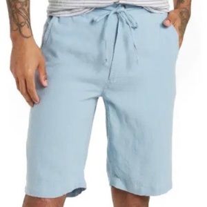 Mens Light Blue Linen shorts—New With Tags